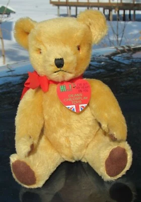 DE COLECCIÓN OSO DE PELUCHE 12" RUBIO SOLEADO MOHAIR DEANS JUGUETE INFANTIL OREJA DE CAMPANA BRITÁNICA Foto 1 de 4