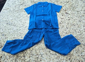 Shein Kids Boys 2pc Solid Color Short Sleeve Loose Shirt Pants Set Blue size 7Y - Picture 1 of 14