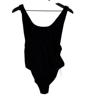 NWT Topshop Nordstrom Basic Low Back One Piece Swim Suit Black - Size 6 US - Image 1 of 4