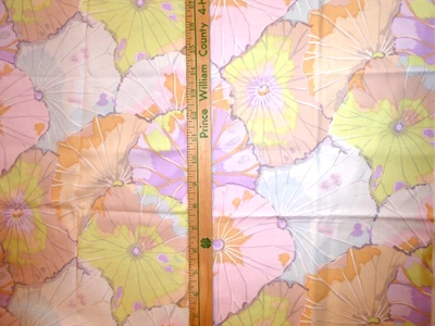 Edredón de algodón de colección 1/2 yarda de barril de café HOJA DE LOTO GP29 pastel fibras Westminster Foto 1 de 4