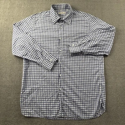 Luciano Barbera Shirt Adult Extra Large Check Button Up Long Sleeve Casual Men's - Image 1 of 4