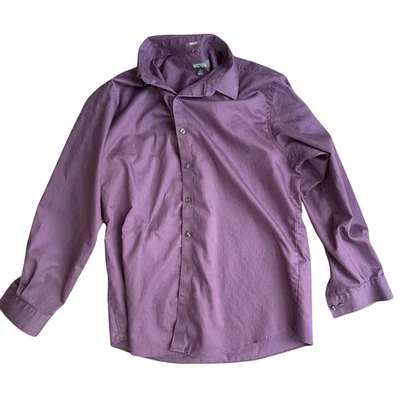 Camisa de vestir Kenneth Cole Reaction para hombre manga larga púrpura 16 1/2 34-35 Foto 1 de 2