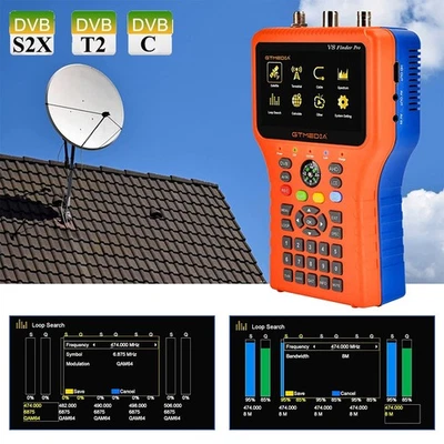 Satfinder V8 Finder Digital Pro 1080P DVB-S/S2/T/T2/C Combo Messgerät Satfinder - Bild 1 von 4