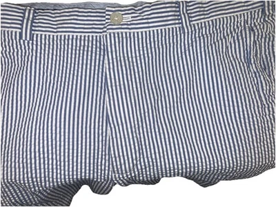 Pantalones cortos de golf Brooks Brothers.  Bermudas Hombre 38W Azul Blanco Rayas 10" Entrepierna Foto 1 de 4