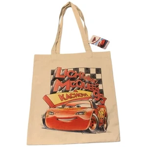 *NEW* Disney Pixar Cars Lightning McQueen 95 Kachow Tote Bag 15" x 14" - Picture 1 of 2