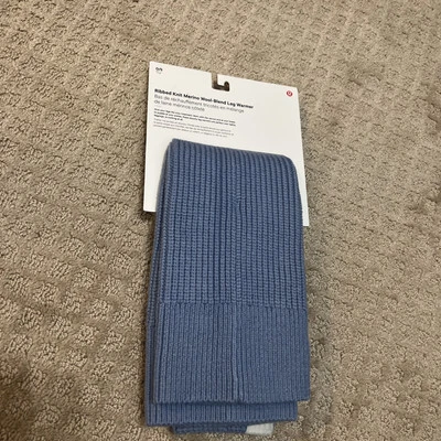 Nuevo con etiquetas Lululemon Mujer Acanalado Tejido Mezcla Lana Merino Calentador de Piernas Azul Sauce Foto 1 de 4