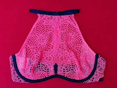 Victoria Secret Pink ❤️ 32 B Bralette Bra Lace Pretty Pink Underwire - Image 1 of 4