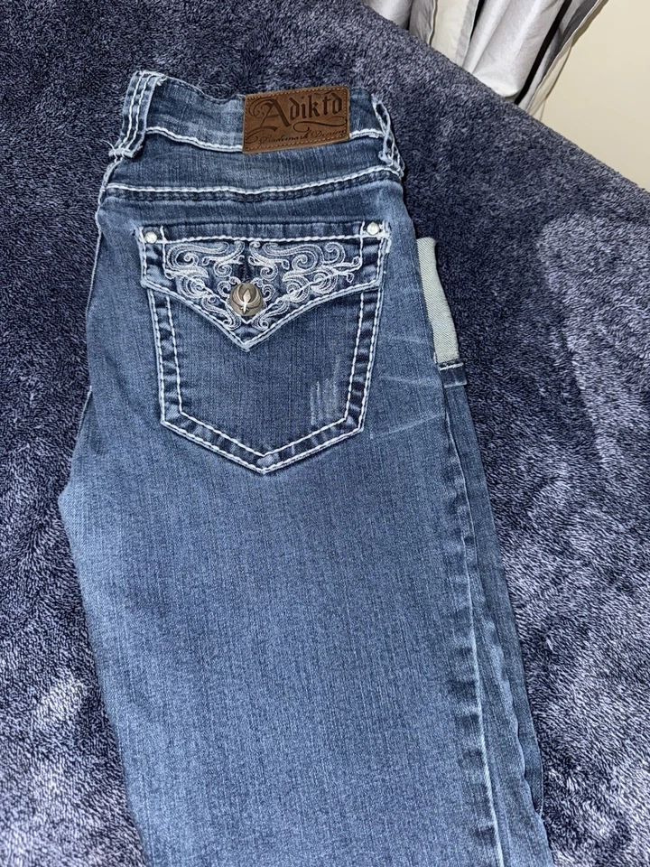 Jeans Adiktd Azul Denim Talla 0/W26 - Corte Bota tiro bajo. Mujer Foto 1 de 4
