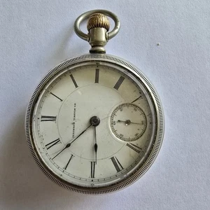 Vintage Illinois Springfield Pocket Watch Silver Sidewinder 1800s - Picture 1 of 4