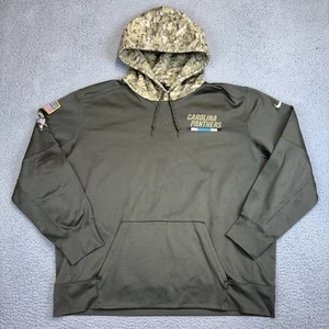 Carolina Panthers Nike Salute To Service Hoodie Men’s 3XL Green Digital Camo - Picture 1 of 13