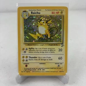 Raichu 16/130 Pokémon Card Holo Base Set 2 WOTC 2000 LP Rare - Picture 1 of 10