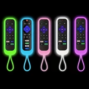 Glow in the Dark Remote Control Cover for Roku TCL Hisense TV Stick with Lanyard - Picture 1 of 13