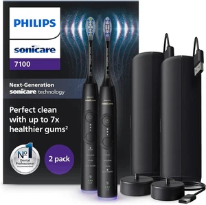 Philips Next Generation SONICARE HX7429/03 Schallzahnbürste Doppelpack schwarz - Bild 1 von 4