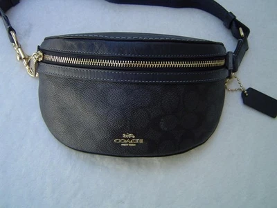AUTÉNTICO MINI BOLSO CINTURÓN COACH PARA HOMBRE FIRMA CARBÓN CUERO WARREN #39937 USADO EN EXCELENTE ESTADO Foto 1 de 4