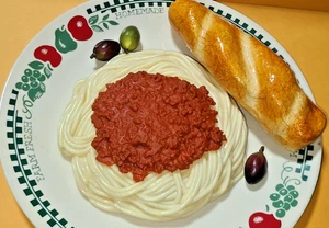 Fake Food Replica SPAGHETTI Pasta & BREAD Movie Photo staging PROP decor MTC #2  - Picture 1 of 8