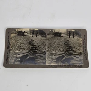 Antique Stereograph Stereoview Card San Francisco Earthquake Mission St. 1906 - Picture 1 of 4