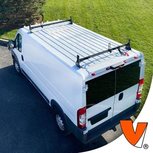 H1 2-Bar Aluminum Rack System RAM ProMaster 2013-current (All trims) Black - Picture 1 of 12