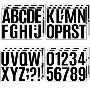 15 Sheets Large Self Adhesive Vinyl Letters Numbers Kit 4 Inch Mailbox Numbe... - Picture 1 of 6