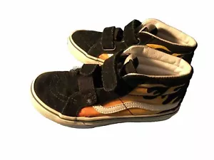Vans Size 3 Old School Flames High Tops Classic Shoes Boys/Kids Suede 721356 - Picture 1 of 10