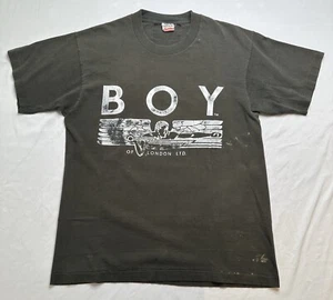 Vintage Jungen London T-Shirt Einzelnaht Größe L grau - Bild 1 von 11