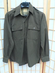 Camisa Vintage Comando Regulación de Oficiales de los Estados Unidos 100% Lana Dos Bolsillo Grande con Botones - Imagen 1 de 5