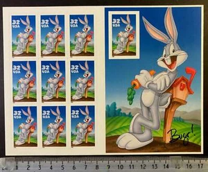 USA 1997 Bugs Bunny cartoons television cinema children rabbits sheet MNH - Picture 1 of 1
