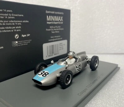 Cooper T53 No.38 German GP 1961 Bernard Collomb #SPARK1/43 #S8061 - Image 1 of 2