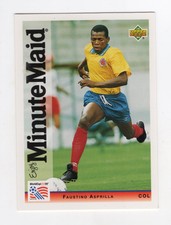 World Cup 1994 Soccer Football Card. Faustino Asprilla Colombia