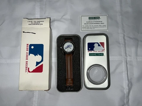 Game Time Major League Seattle Dodgers Baseball Wristwatch Leather Band Cover