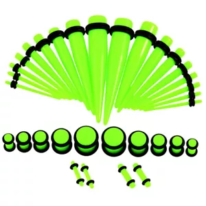 36PCS Ear Stretching Kit 14G-00G Acrylic Plugs Gauges Tapers Tunnels Expanders - Picture 1 of 29