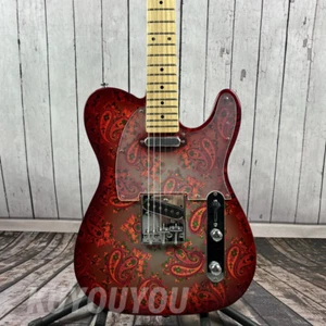 H Custom Shop Red Paisley electric guitar 22 frets maple fretboard USA in stock - Picture 1 of 12