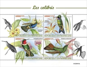 HUMMINGBIRDS Hummingbird Birds/Bird MNH 4v-Stamp Sheet #2026 2022 Central Africa - Picture 1 of 1