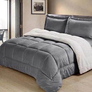 ⚡Cathay Home Ultimate Luxury Reversible Micromink & Sherpa Sz King Bettdecken-Set - Bild 1 von 10