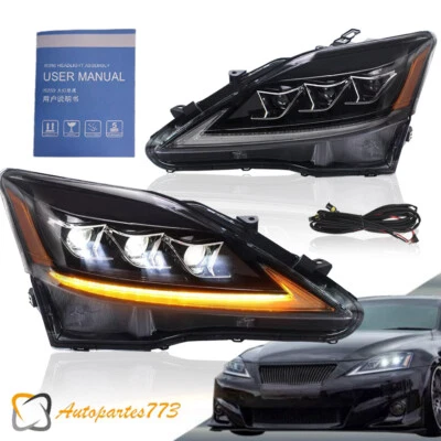 LED DRL Signal Projector Headlight Assembly For 2006-2013 Lexus IS250 IS350 Foto 1 de 4