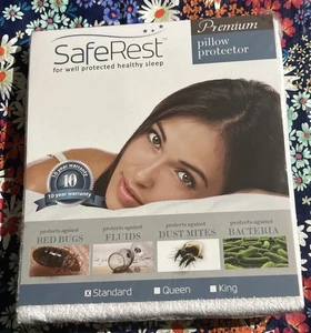 Protector de almohada SafeRest - Paquete de 1 - Funda de almohada impermeable tamaño estándar - - Imagen 1 de 2