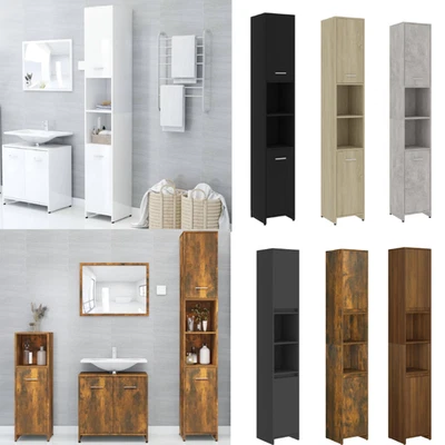 Hochschrank Badschrank Badezimmerschrank Badmöbel Schrank Regal Holzwerkstoff - Bild 1 von 4