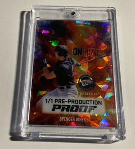 ON FIRE 2024 Press Pass Premium Pre-Production Proof Spencer Jones 1/1 Yankees - Picture 1 of 4