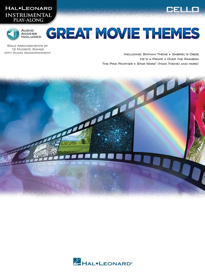Great Movie Themes for Cello Solo Sheet Music Play-Along Book Online Audio Pack - Image 1 of 1