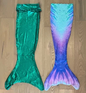 2 Mermaid Tails for Kids - Size Medium/8- EUC! Fin Fun & Magical Mermaid - Picture 1 of 9