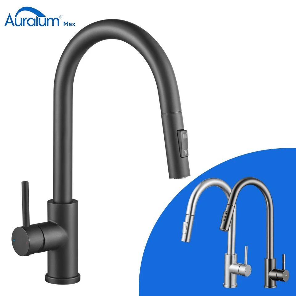 LONHEO MAX Küchenarmatur Ausziehbar Wasserhahn Mischbatterie Spültischarmatur Edelstahl