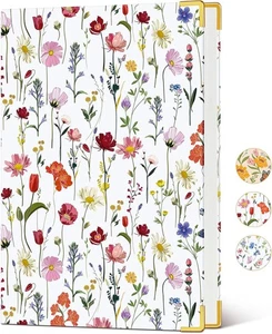 Liniertes Journal Notizbuch für Frauen, A5 Hardcover Leder A5, Garten Blumen - Bild 1 von 6