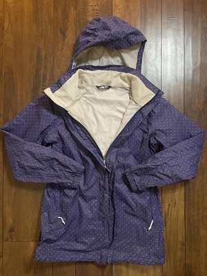 Chaqueta impermeable a lunares NORTH FACE para mujer talla mediana con capucha DryVent Foto 1 de 3