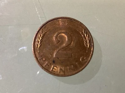 Alemania 2 Pfennig 1991 G circulado Foto 1 de 2