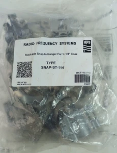 One Pack of 10 RFS Stackable Snap-In Hangers for 1-1/4" Coax SNAP-ST-114 - Picture 1 of 6