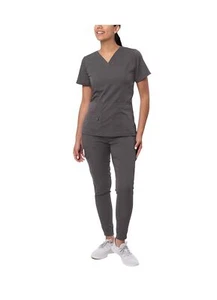 Adar Pro Flawless Plus Scrub Set For Women - Elevated V-Neck Top & Jogger Scr... - Picture 1 of 7