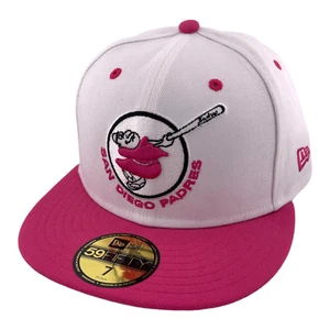 Cappello aderente New Era San Diego Padres MLB Swinging Frate rosa/bianco 59Fifty - Foto 1 di 6