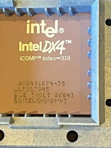 1 x INTEL A80486DX4-75 ~ BRAND NEW ~ FROM SEALED PACK ~ c1995 TIMEWARP CONDITION - Picture 1 of 9