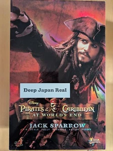 Hot Toys Pirates Of The Caribbean Jack Sparrow At Worlds End MMS42 Disney Used - Picture 1 of 7