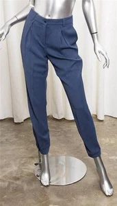 GERARD DAREL Womens Blue Pleated Front Elastic Cuff Pants Slacks Trousers 36 NEW - Picture 1 of 6
