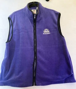 Vest MLB Colorado Rockies Purple Size XL with Logo Pro Edge - Picture 1 of 5